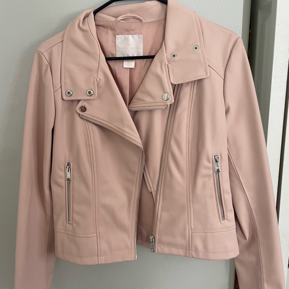 Dusty pink leather jacket